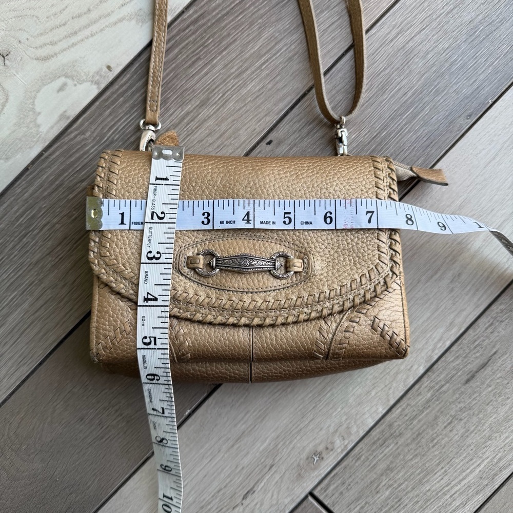 Brighton Gold Pebble Leather Bifold Organizer Crossbody - Picture 2 of 11